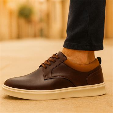 6th Sense Denver Laced Casual Shoe - Coffee